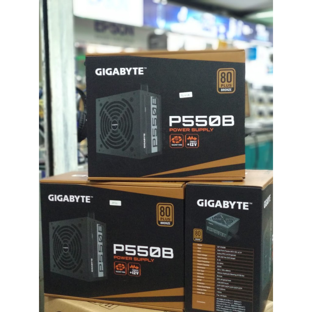 Power Supply Gigabyte P550B 80+ Bronze 550W PSU