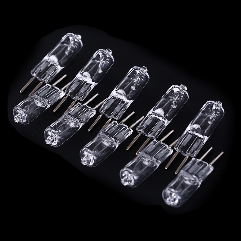 (LUCKID) 5pcs Lampu Bohlam Halogen JC 220V G5.3 35W / 50W Warna Kuning