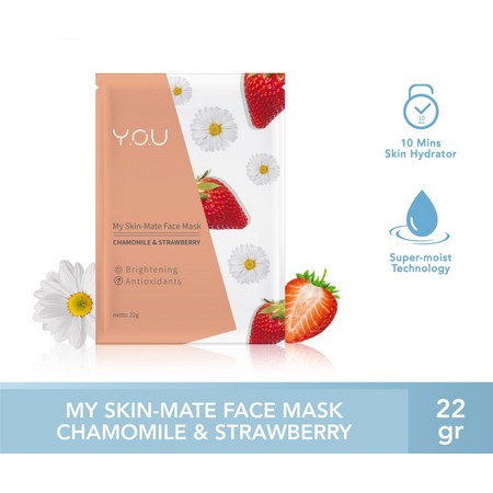 ❤️GROSIR❤️ Y.O.U My Skin-Mate Face Sheet Mask - You Makeups you