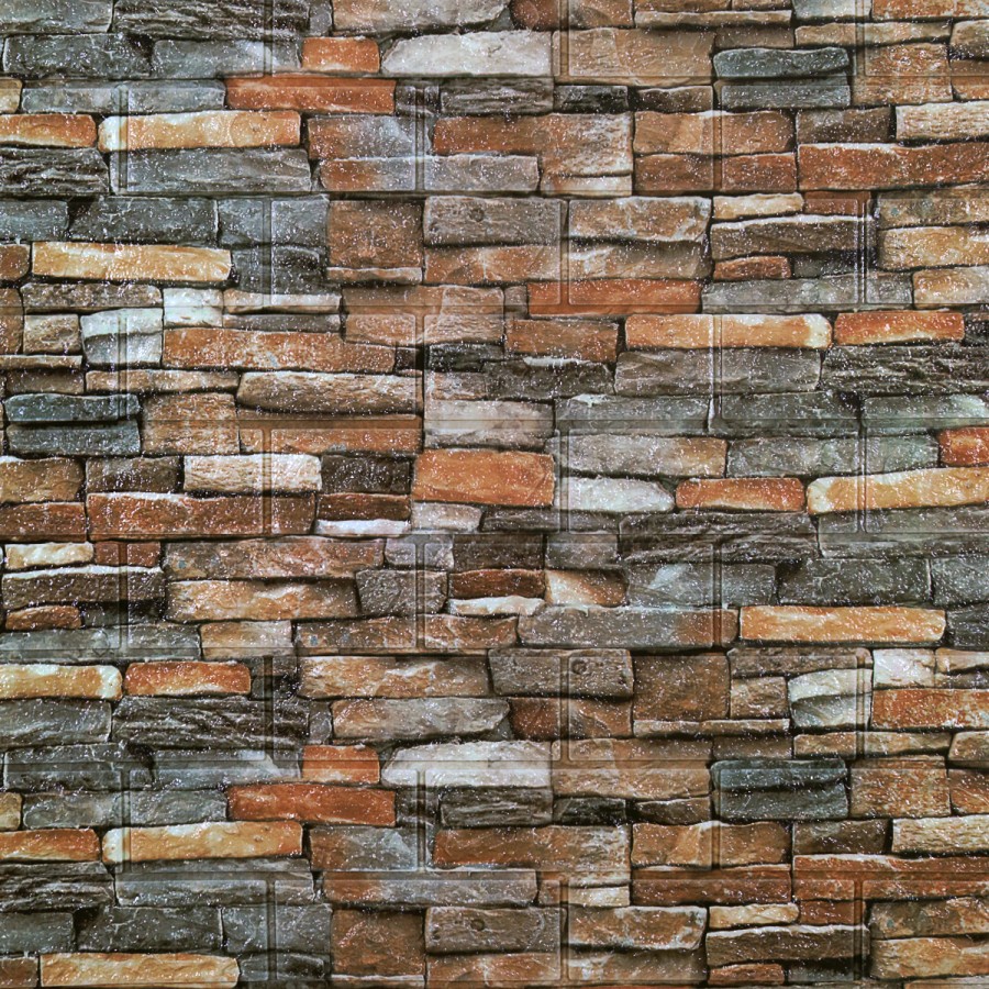 Trend-Wallpaper Dinding Brick Foam 3D Motif Batu Bata Alam Retro 70x77 cm Dekorasi Walpaper Asthetic