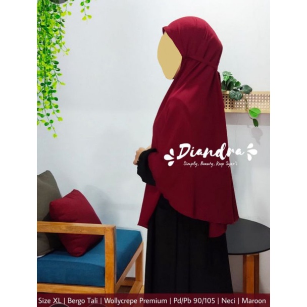 Bergo Maryam Shafara Diandra Hijab XL