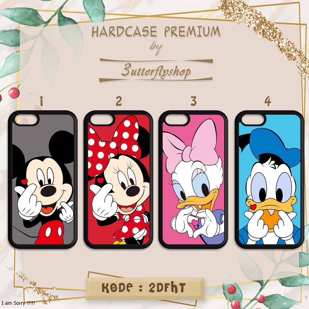 [HARDCASE] Disney Mickey Minnie Donald Daisy case Oppo Vivo Realme Redmi Xiaomi Samsung Iphone