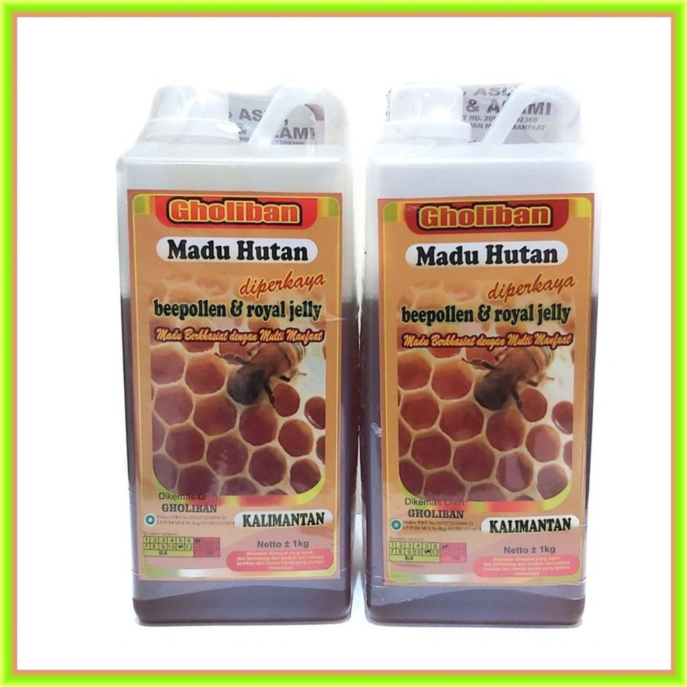 

Gholiban Madu Hutan Kalimatan dengan Beepollen dan Royal Jelly 1 Kg