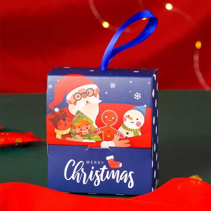 30 Pcs Kotak Permen Motif Kartun Santa Claus Dengan Pegangan Untuk Hadiah Natal