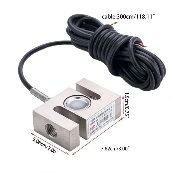 Load Cell Scale Sensor 2000kg Portable S-type High Precision 2 Ton