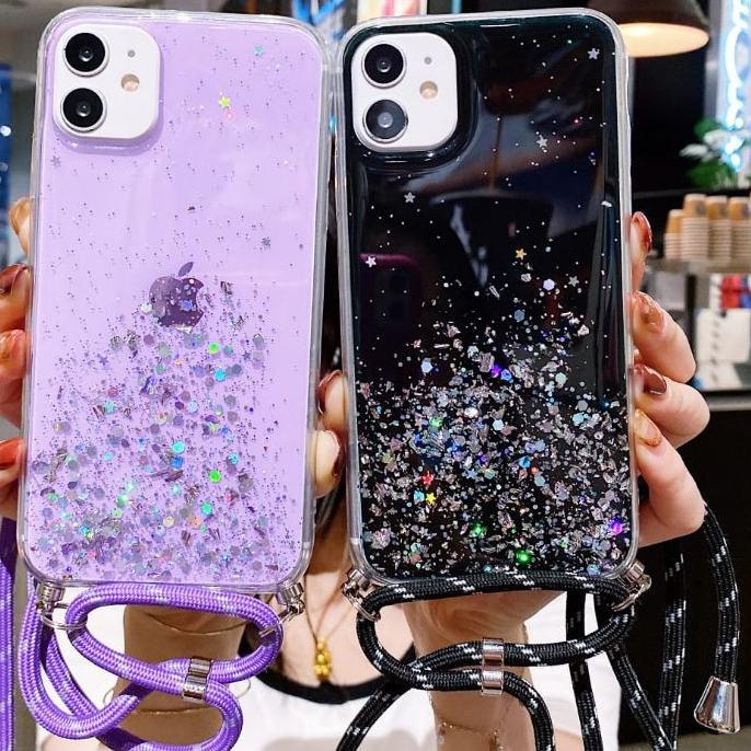 Model baru - YKCS 0443 Slingcase Glitter OPPO F1S F3 F5 F7 F9 F11 pro F11pro Reno 2F Reno 4F Reno 3 