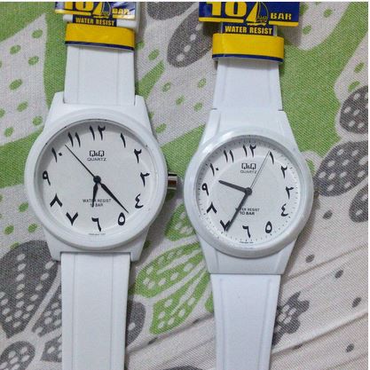 Jam Tangan Arab Jam Arabic Q Q Qnq Original Water Resist White