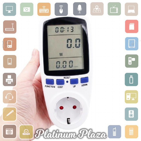 Taffware Famirosa kWh Meter Pengukur Biaya Lisrik Rumah Multifungsi - KWE-PM01 - White`14GSDX-