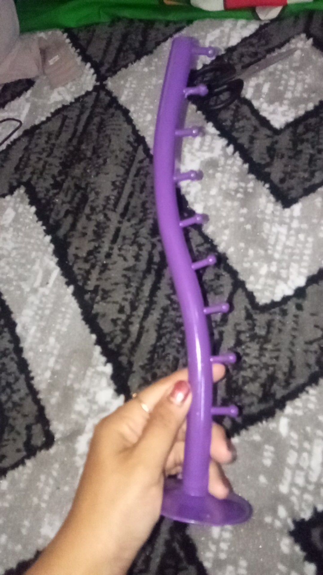 Hanger Suling Tembok Belalai 12 Titik Warna Ungu (free Paku)