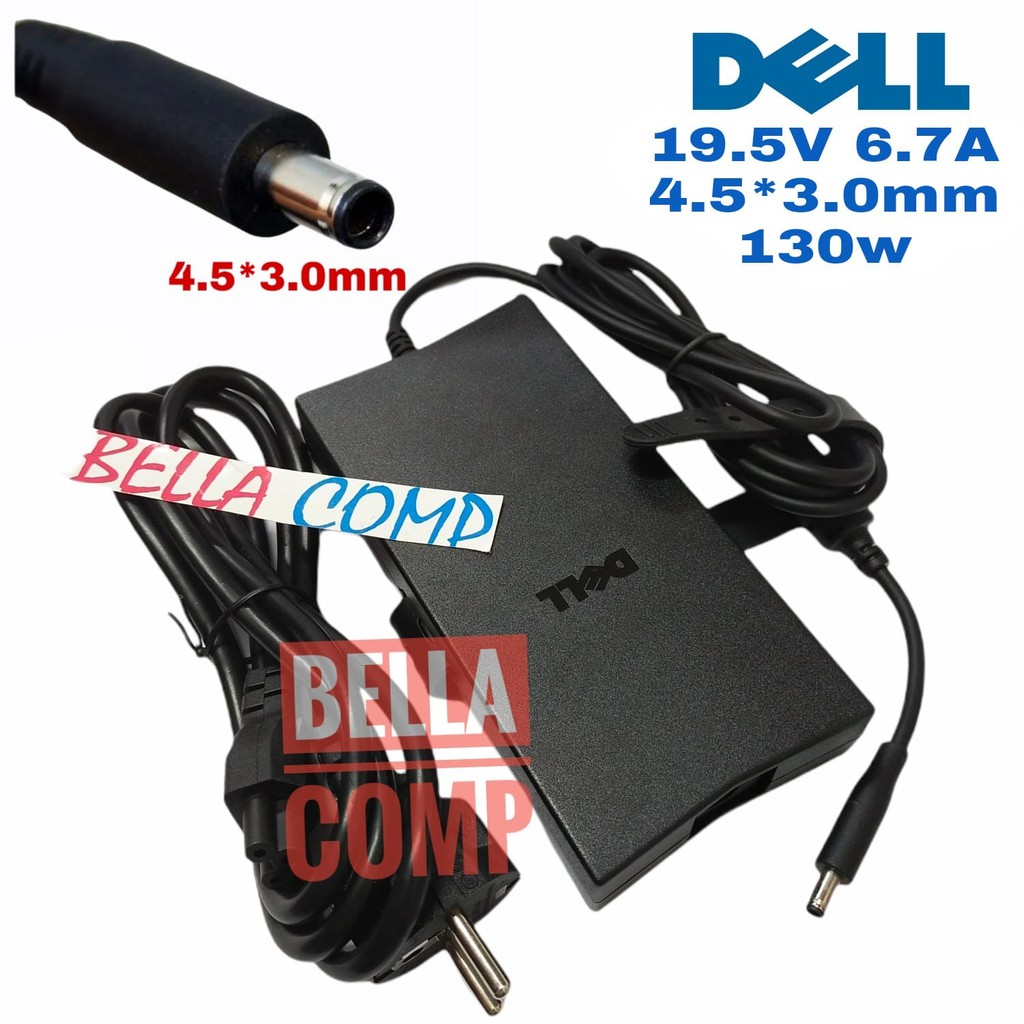 ADAPTOR CHARGER CASAN LAPTOP DELL 19.5V 6.7A 4.5*3.0MM 130W PLUS KABEL POWER