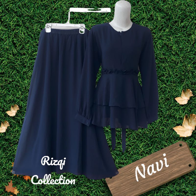 SET BLOUSE WANITA TERLARIS{ BLOUSE+ROK }SET BLOUSE KEKINIAN//SETELAN BLOUSE CRINKLE PREMIUM RIZQI KUDUS