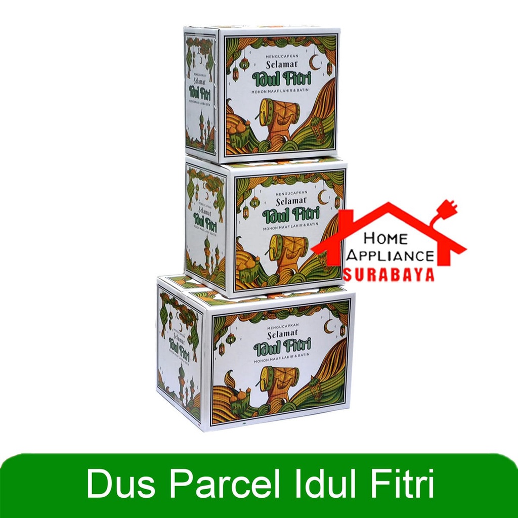 Kardus Dus -Box Sembako Parcel Lebaran - Natal Motif Idul Fitri - Batik - Ikan