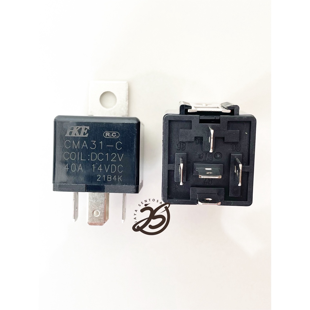 RELAY MOBIL 12V 5PIN (1BUAH) CMA31-C 40A RELAY MOBIL 12V 5 KAKI HKE ASLI RELAY TRUK