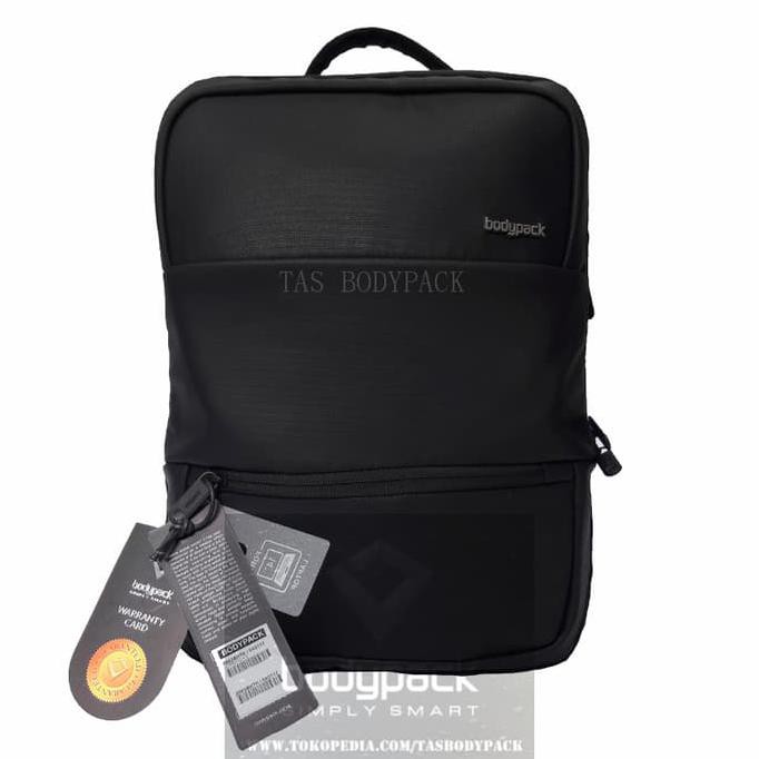 Tas Kerja 2020 Tas Bodypack 2863 Black Laptop 14" /Ransel/Kantor/Sekolah/Backpack Emejing