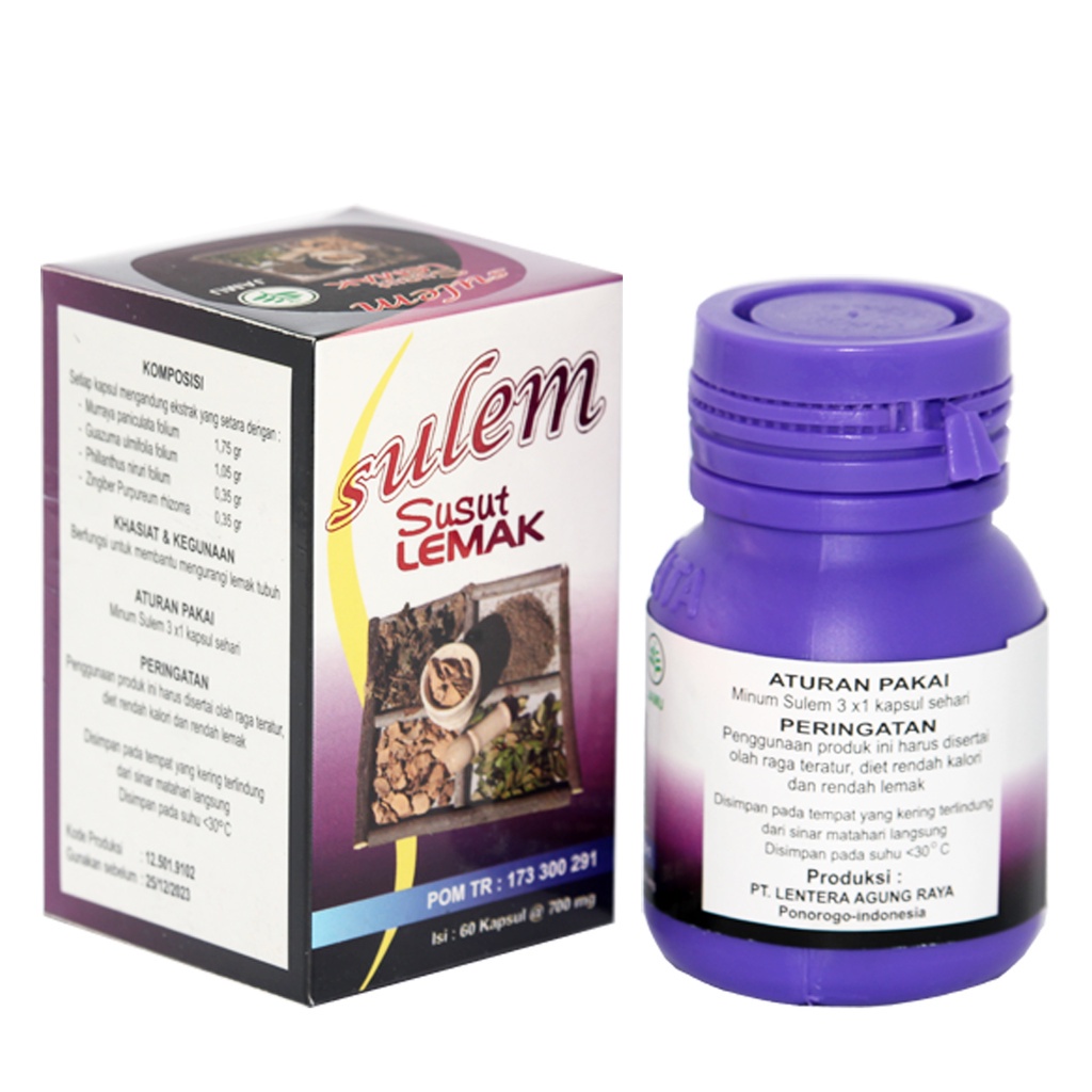 SULEM SUSUT LEMAK HERBAL  PELANGSING BADAN ALAMI CEPAT AMAN ORIGINAL Asli Diet Detox Perut