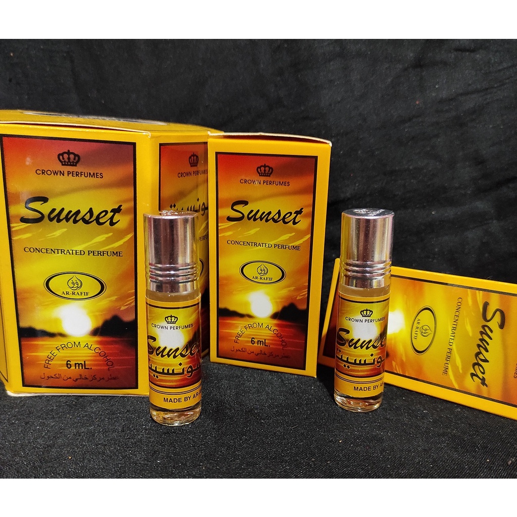 parfum arrafif roll on 6ml SUNSET parfum oles badan pria wanita