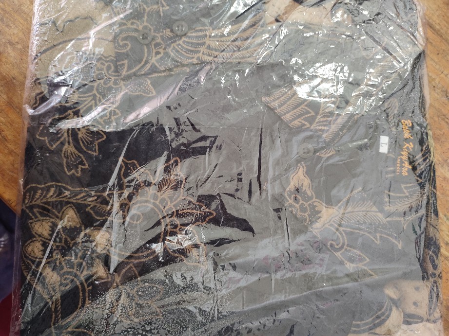 Kemeja Batik Pria Lengan Panjang Dobi Lasem Motif Pesik Warna Navy