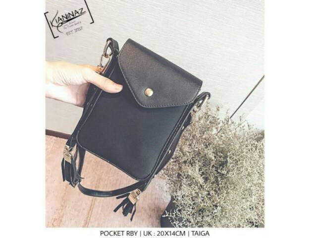 Tas murah poket dobel lonceng