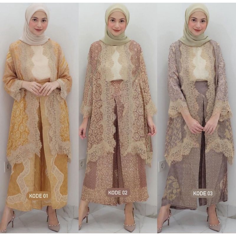 Arumi Lace Set Celana Kulot Sarah The Label kode 02