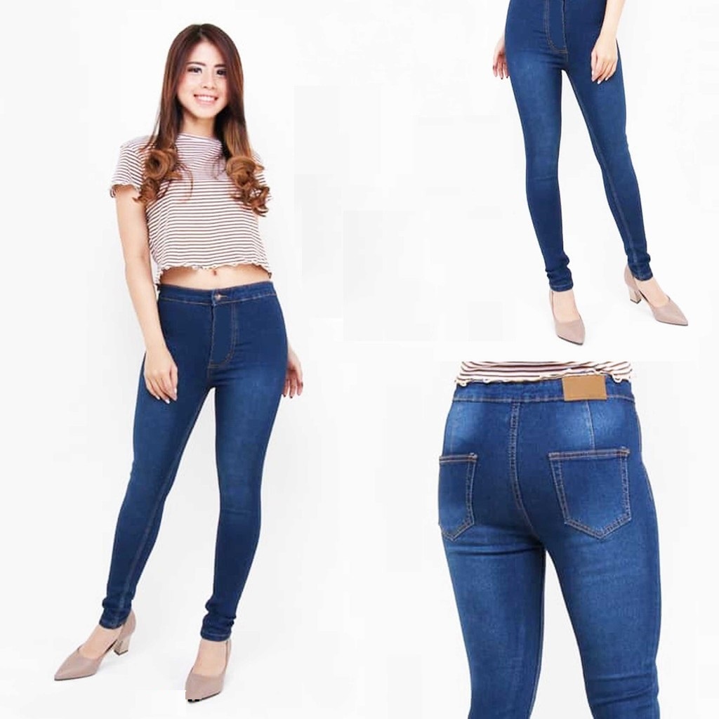 celana jeans hw polos wanita terbaru 2022