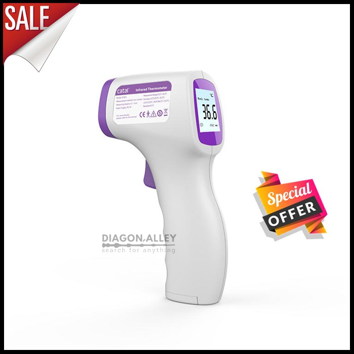 Thermogun Thermometer Tembak Standard Akurat Valid Infrared Non Contact - UX-A-01 - Purple Catal