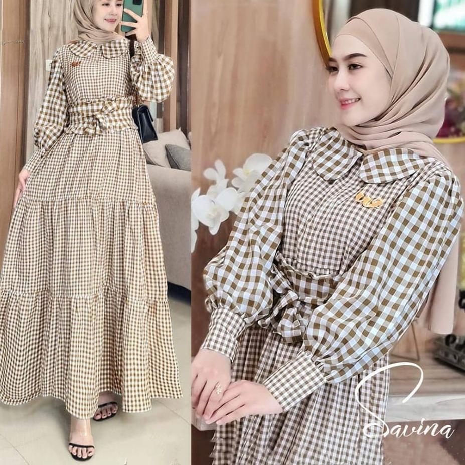 ORI~0441>â˜›⭐ Savina Maxy / Gamis Wanita Terbaru / Kekinian / Fashion Muslim / Dress Wanita Murah /