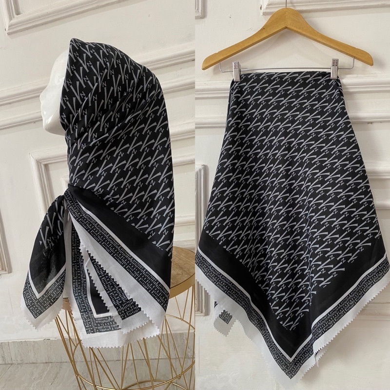 COD Hijab segiempat Voal Motif VN 188 Gratis Pouch Hijab