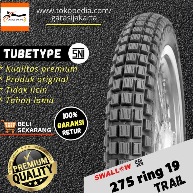 BAN MOTOR TRAIL SWALLOW UKURAN 275-19 RING 19 S-209 TRAIL SWALLOW