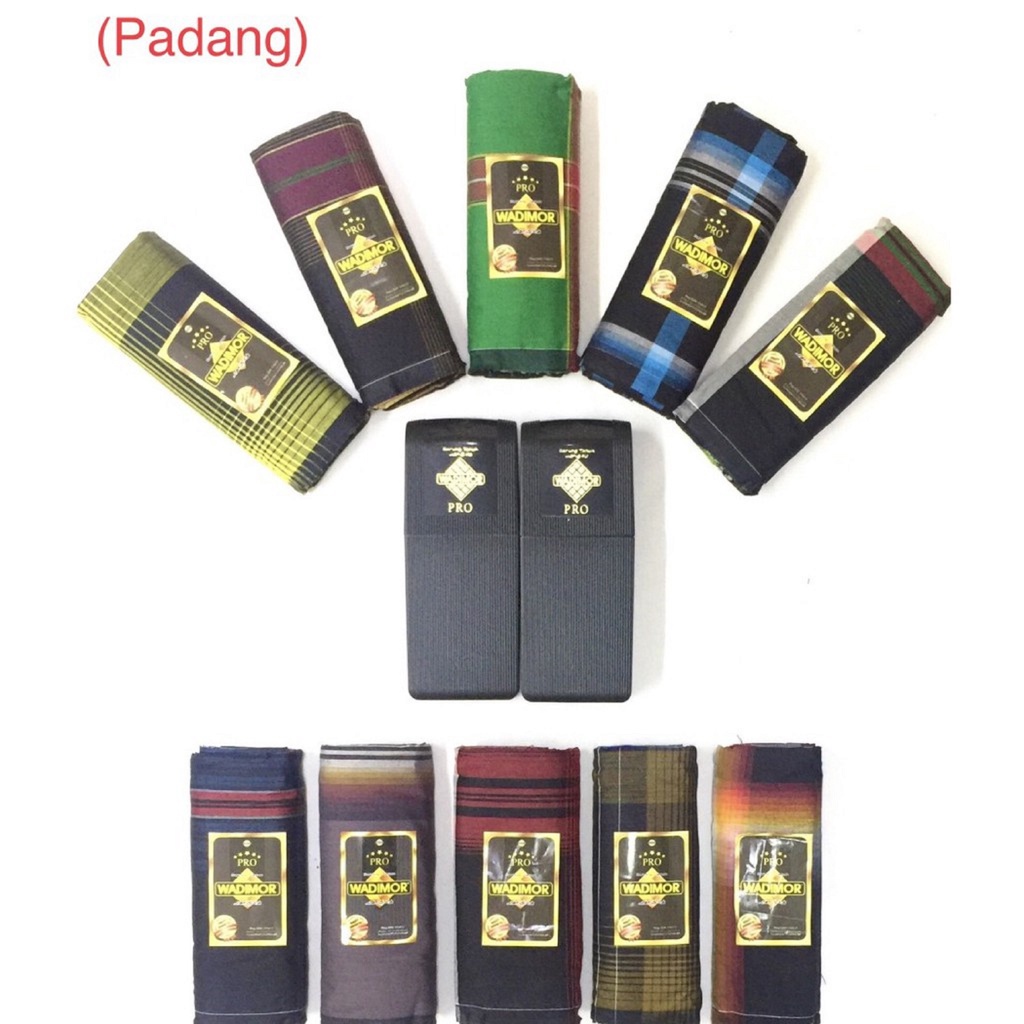 SARUNG WADIMOR PRO KEMASAN HARDCASE KAIN TENUN PREMIUM EKSKLUSIF MOTIF HITAM PUTIH WARNA SOUVENIR