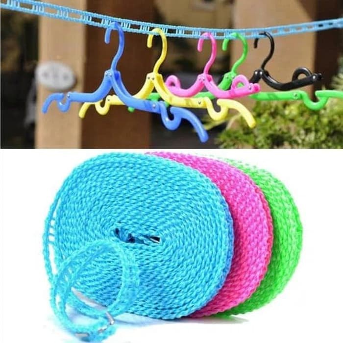 Tali Jemuran Baju/Pakaian Praktis / Tali Gantungan Clothes Line Laundry 5 METER