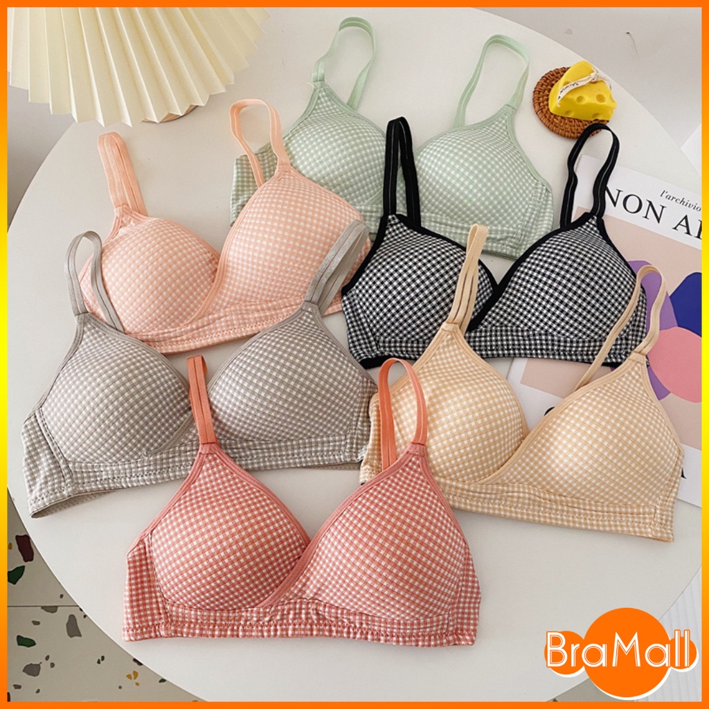 【 Bra Mall 】BM-188 Bra BH Premium Push Up Tanpa Kawat Pakaian Dalam Wanita Motif Polos Cantik Import