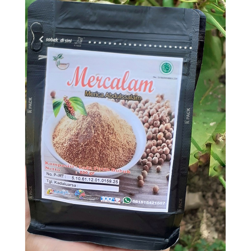 

Merica Bubuk Lada Putih Natural Tanpa Bahan Campuran Mercalam 200gr