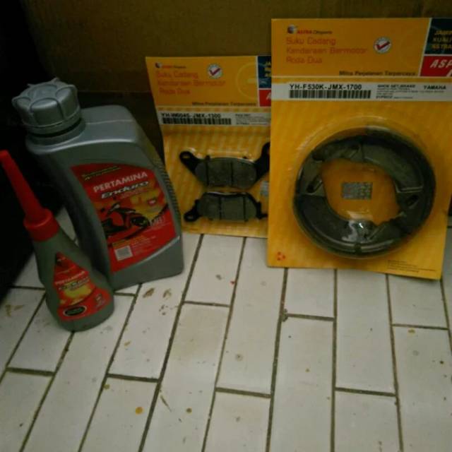 Paket kampas rem Front &amp; Rear aspira + Enduro matic/G + gardan enduro for mio smile/xeon/mio J/soul/X-Ride lama/Fino lama/Nouvo