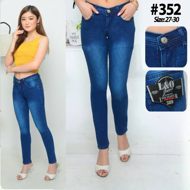( Size 27 - 30 ) Celana Jeans Polos Wanita / Celana Panjang Skinny / Celana Lepis Pensil Lgo