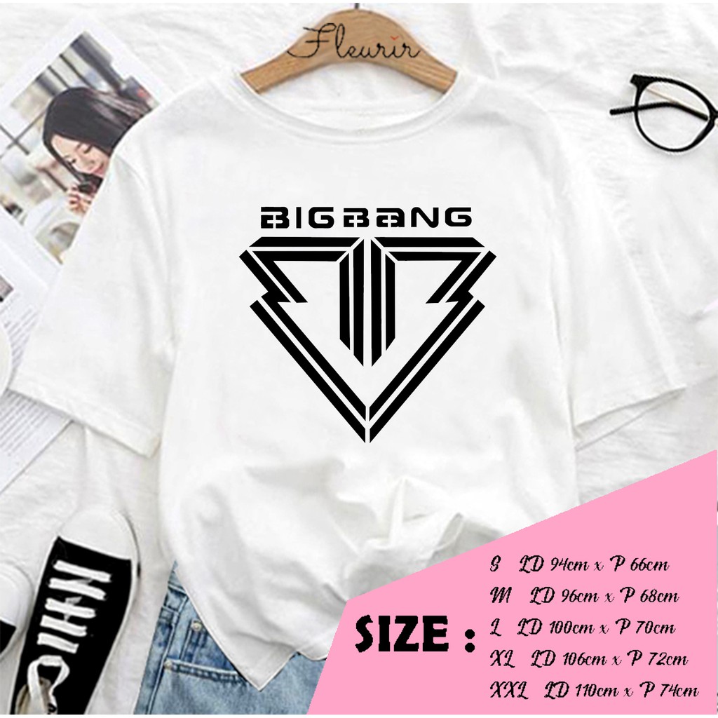 FLEURIR - KAOS BIGBANG LOGO BIG WANITA DEWASA LENGAN PENDEK TEE UNISEX