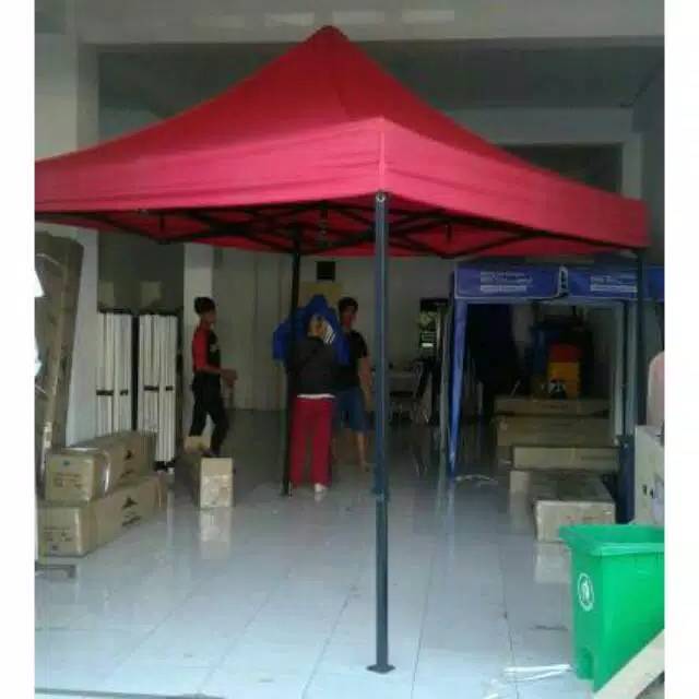 Tenda lipat 2x2m grade Aa, tenda bazzar lipat, tenda biru lipat, tenda merah