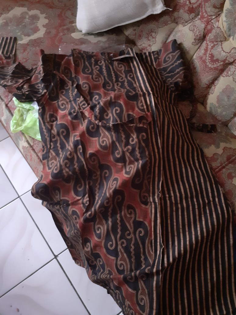 Tey-17 Batik Wanita Asj Sa Hrb026 Kenongo Kemeja Tosca Pendek