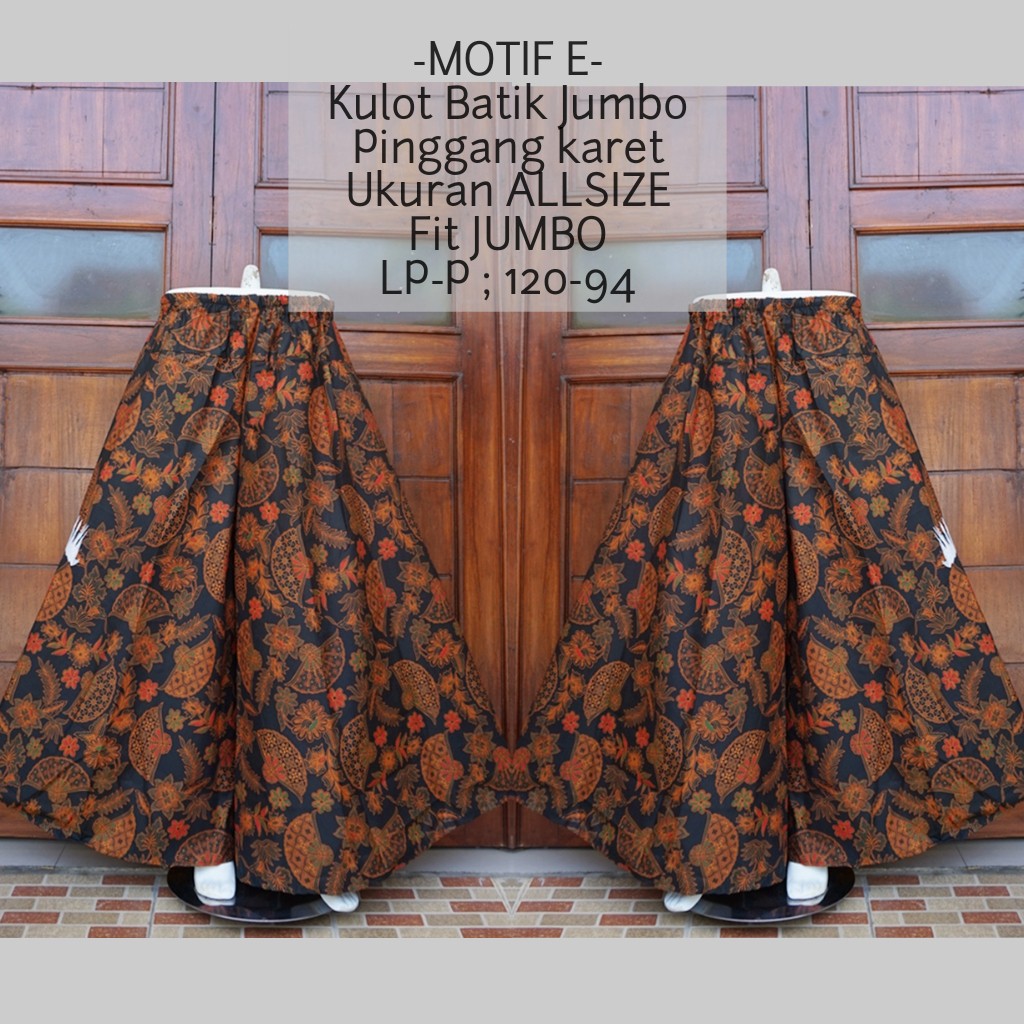  celana  kulot  panjang jumbo batik  bahan katun terbaru KB22 