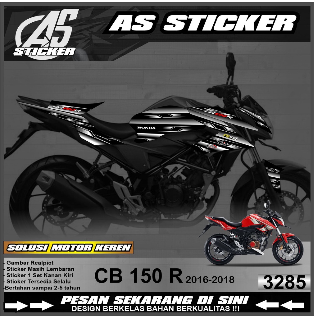 3285 Striping CB150R / CB 150 R  2016-2018 Variasi Stiker Skotlet Scotlite Motor semi full