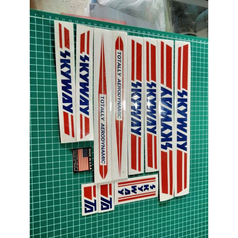 stiker sepeda Skyway untuk BMX