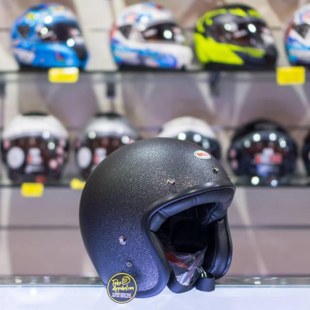 HELM BELL HALF FACE BELL CUSTOM 500 MATTE BLACK FLAKE