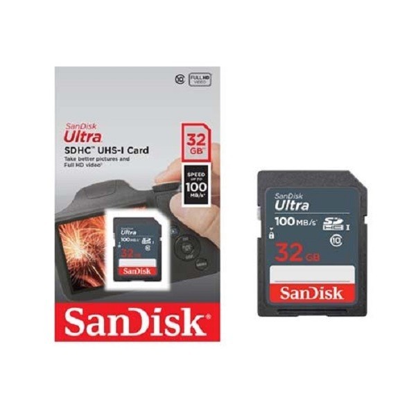 SanDisk SD Card Ultra SDHC/SDXC 32GB 100MB/s 32GB / 64GB/ 128GB /256GB Garansi Resmi