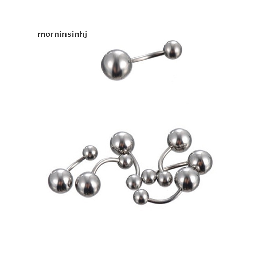Mornin 85pcs Anting Tindik Lidahbibirtubuh Bahan Stainless Steel Desain Barbell Untuk Priawanita