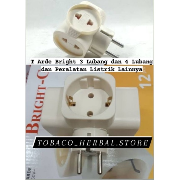Bright-G Steker T Arde / T arde Bright-G 3 Lubang dan 4 Lubang / Colokan T Multi