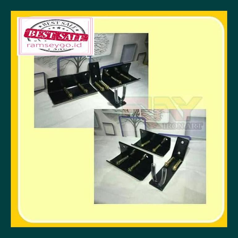 Aksesorizlp Gantungan Sepeda Dinding Pedal Hanger Bike - Hitam 594Yt