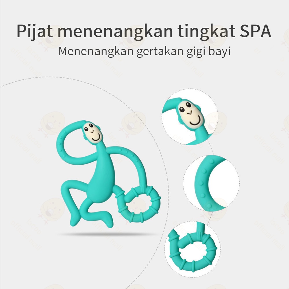Lacoo Teether bayi silikon Gigitan bayi BPA Free motif monyet