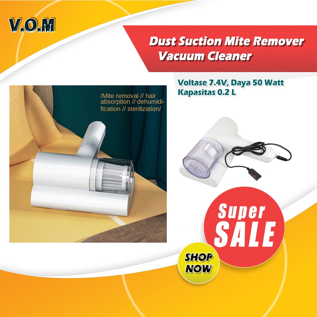 Dust Suction Mite Remover Vacuum Cleaner UV Cordless Pembersih Debu