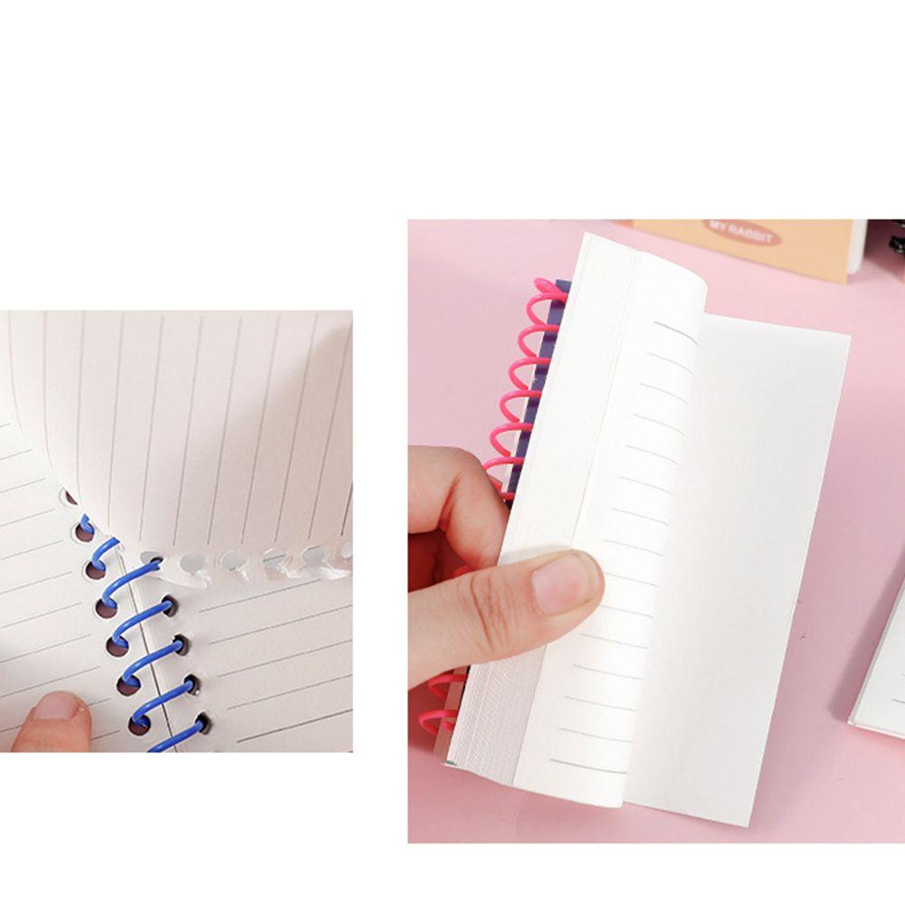 [Elegan] Mini Diary Notebook 80halaman Portable Korea Garis Horizontal Siswa Sekolah Alat Tulis Supply Anak Sketchbook Bunny Diary Book