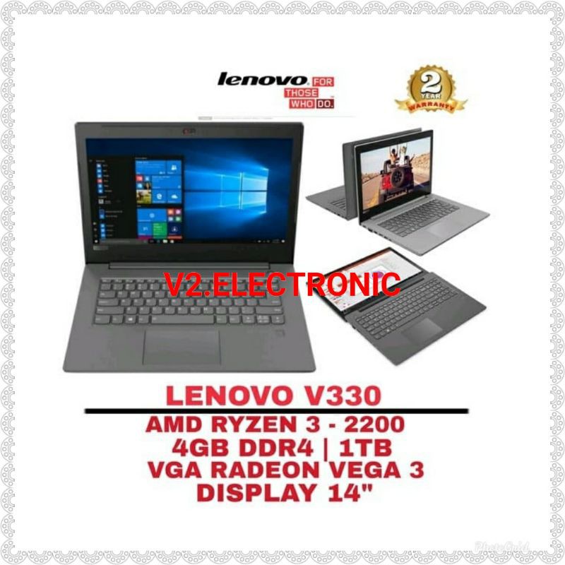 Laptop Lenovo V330 AMD Ryzen 3-2200U | Vega 3 | 4GB | 1TB | Windows 10