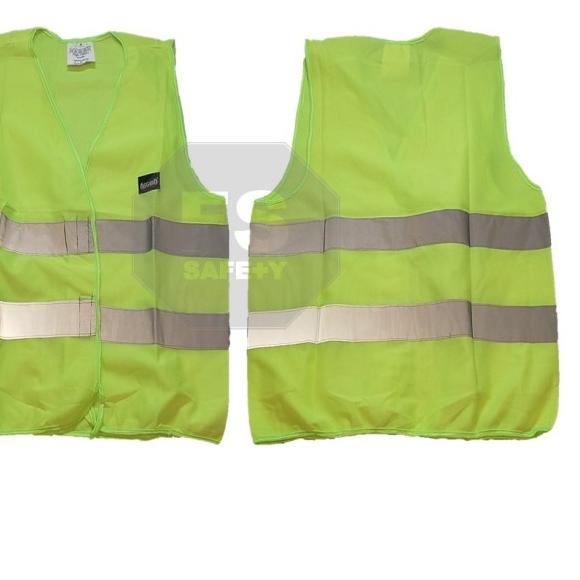 Rompi Proyek Safety Polyester Vest Biru Hijau Orange - Biru
